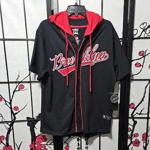 Brookly‎ Laundry Black and Red Brooklyn Hoodie 2 Piece Set Size Medium New